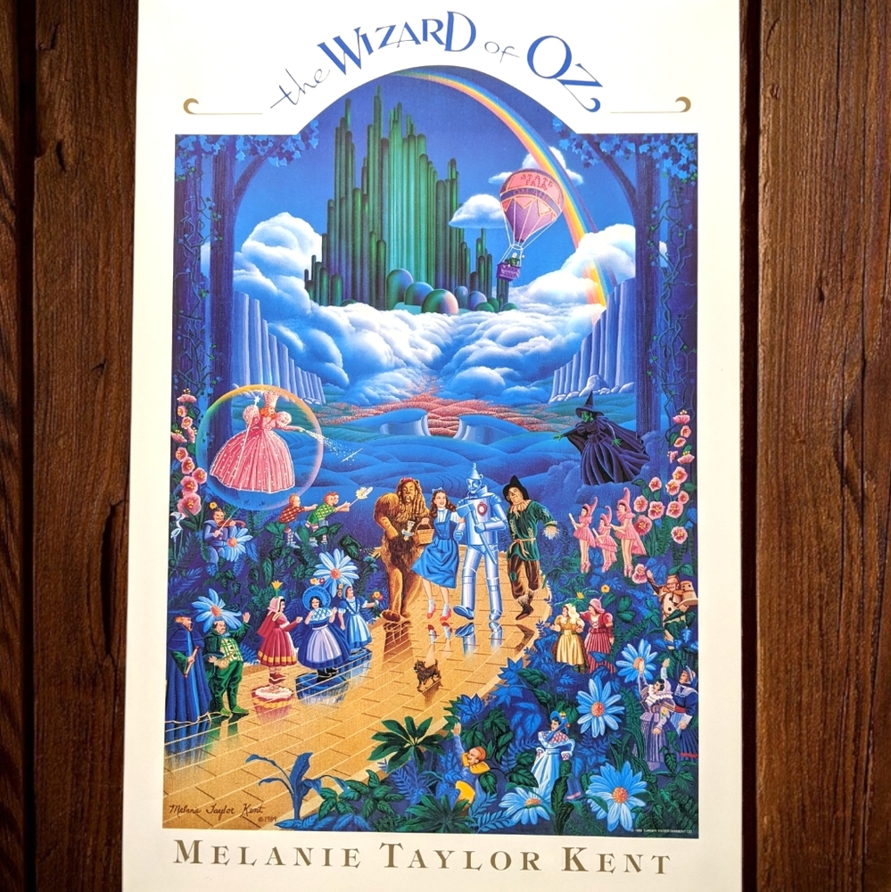 1989 Wizard of Oz Limited Edition Print mounted on wood